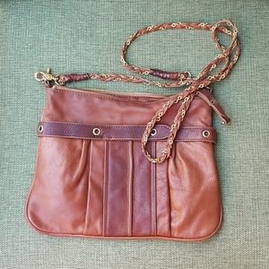 Sabrina New York leather boho crossbody handbag.